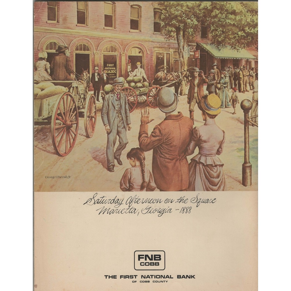 Vintage Cobb County Georgia Marietta First National Bank History Booklet Photos - Picture 2 of 2